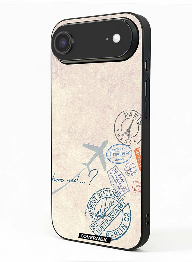Covernex Apple iPhone 17 Air Protective Case Cover Printed Featuring Paris And Aviation Stamp - Image 1