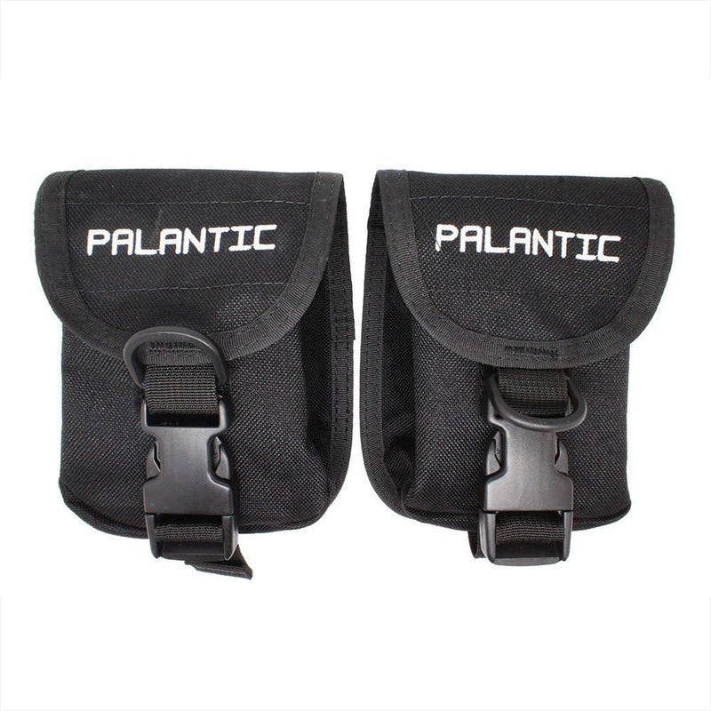Palantic Scuba Diving Trim Weight Pockets with QR Buckles (1 Pair) – Adjustable for Tank or Waist Belt, 5lb Capacity, Black, Cordura® Fabric for Optimal Weight Distribution & in-Water Stability - Image 1