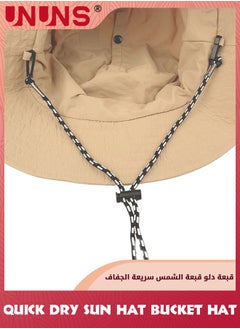 UNUNS Universal Sun Hat For Men Women,Unisex Waterproof Bucket Hat,Quick Dry Packable Boonie Hat,Wide Brim Boonie Hat,UV Protection Summer Sun Hat For Fishing Hiking Camping Trip Garden Beach,Khaki  - Image 4