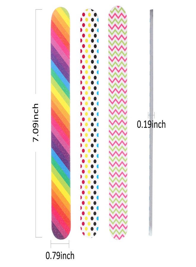 Mudder 20 Pcs Nail File Colorful Emery Boards Nail Buffer File Tools for Women Double Sided Filers for Shaping and Smoothing Toenails and Fingernails - Image 3