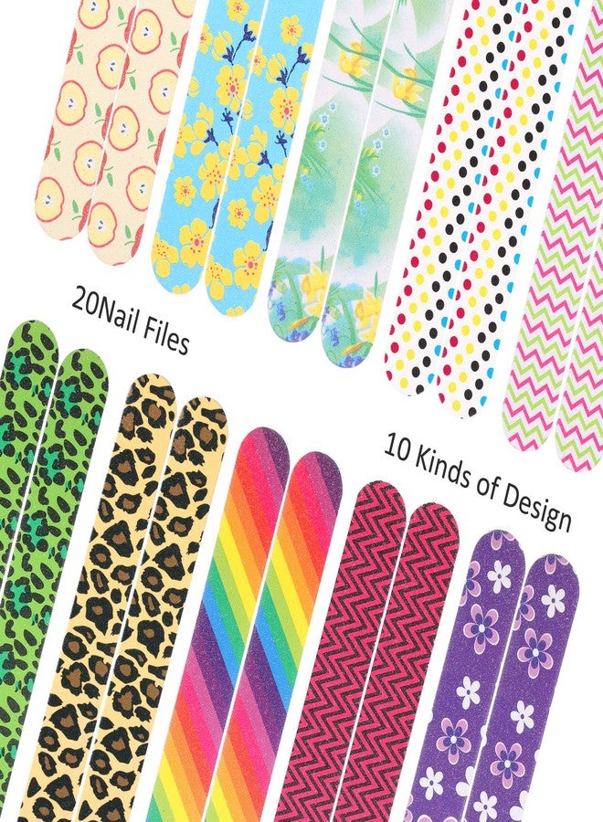 Mudder 20 Pcs Nail File Colorful Emery Boards Nail Buffer File Tools for Women Double Sided Filers for Shaping and Smoothing Toenails and Fingernails - Image 2