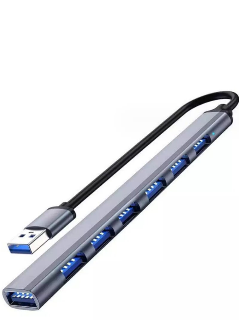 7 منافذ USB USB HUB لجهاز MacBook Pro/Air، محرك فلاش USB، لوحة المفاتيح، الماوس والمزيد من سبائك الألومنيوم - Image 1
