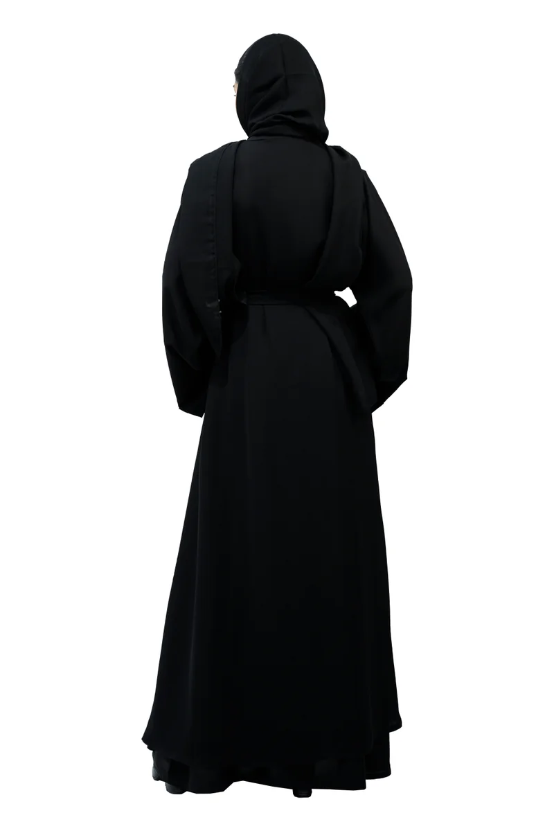 NUKHBAA Pocket Abaya with Matching Belt-714