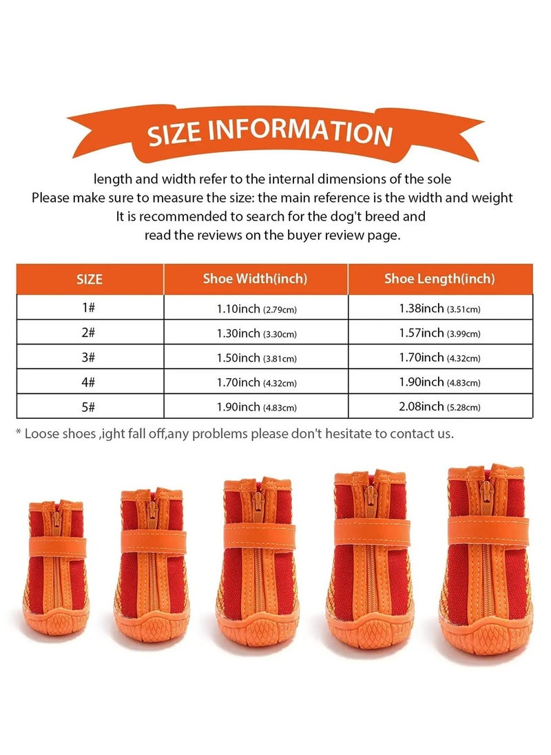 erorex Boots for Small Dogs Breathable Dog Walking Shoes Dog Snow Boots for Small Dogs, Puppy Shoes for Hot Pavement 4PCS  - Image 3