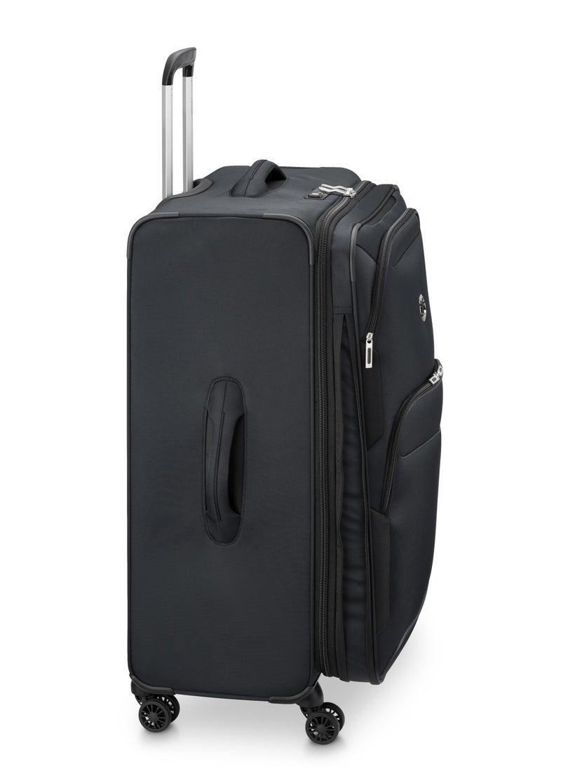 DELSEY Paris Sky Max 2.0 79cm Softcase 4 Double Wheel Expandable Check-In Luggage Trolley - Black  - Image 3