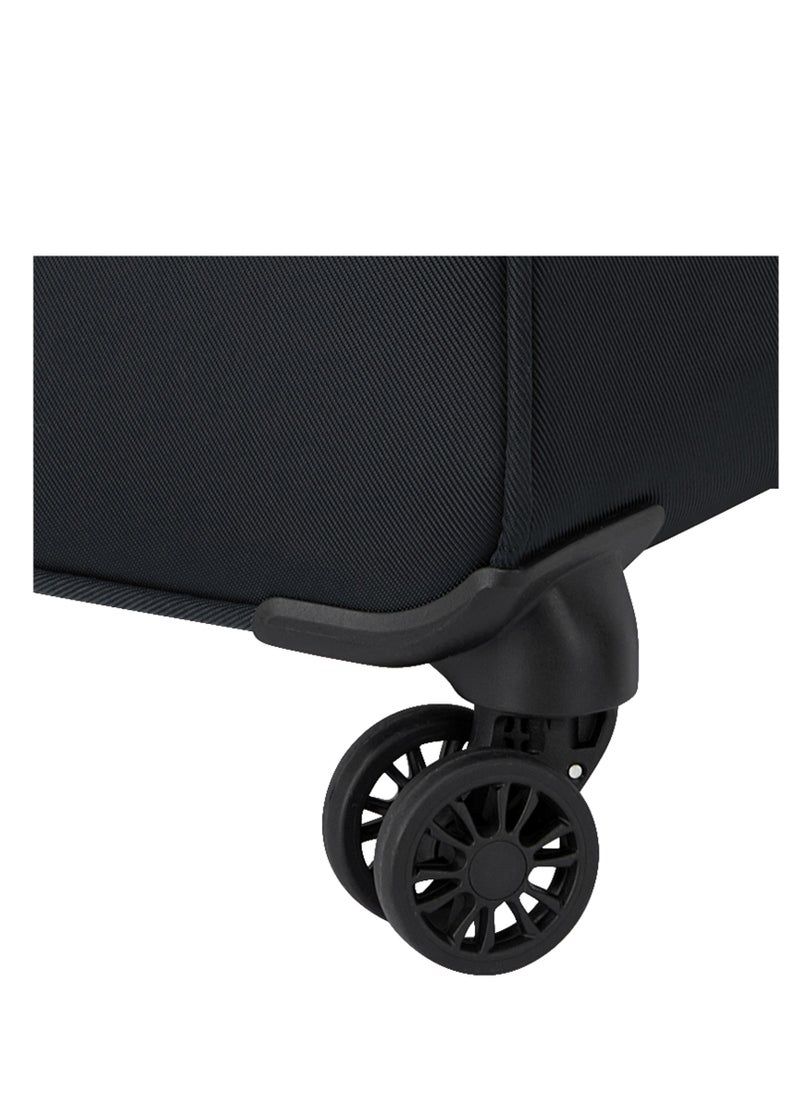 DELSEY Paris Sky Max 2.0 79cm Softcase 4 Double Wheel Expandable Check-In Luggage Trolley - Black  - Image 5