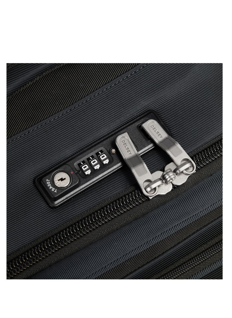 DELSEY Paris Sky Max 2.0 79cm Softcase 4 Double Wheel Expandable Check-In Luggage Trolley - Black  - Image 4