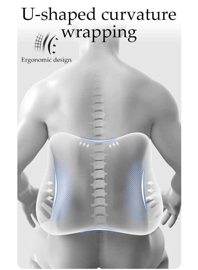 DUNISO Car Lumbar Support Pillow and Car Headrest Neck Pillow Set Memory Foam Car Headrest Pillows Cars Seat Head Lumbar Cushion Car Seat Pillow Comfortable Neck Pillow Multi-Use Lumbar Support Pillow Cars Seat for Car, Office Chair and Home Chair - Image 3