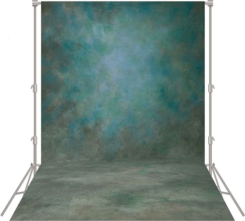 Haboke Abstract Professional Photography Backdrop for Portrait Photo Props Booth Background Photoshoot Studio with Polyester Fabric Roller Pocket on Top 8x10ftGreenNo Stand - Image 2