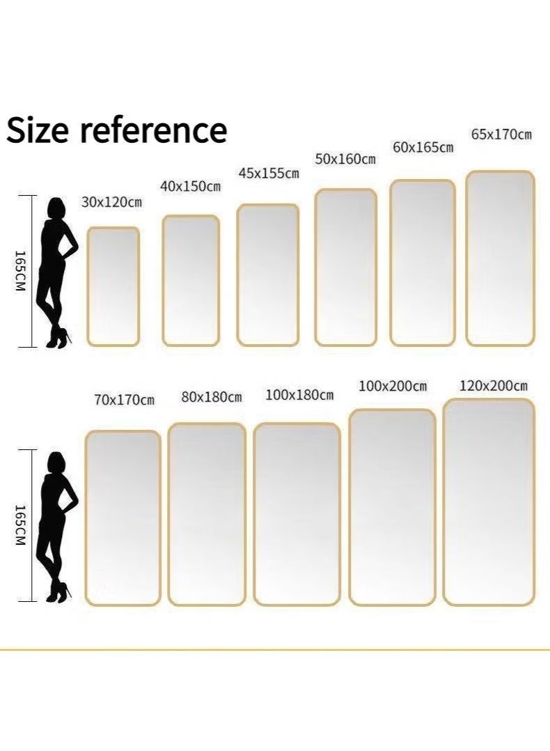 general Full Length Mirror Dressing Mirror Floor Standing Mirror Household Wall Mounted Bedroom Makeup Hanging Wall Dormitory Three-Dimensional Fitting Can Be Mirror Wall Or Standing Mirror White - Image 4