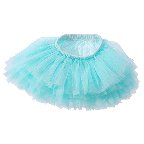 elamccor Tutu Skirt for Baby Girl Toddler 6 Layered Tulle Skirts 1-8T Light Blue - Image 3