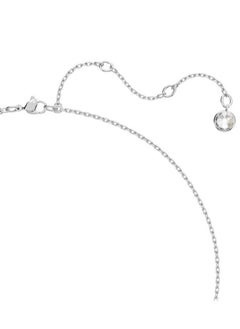 Generic Bamboo Pendant Green Necklace Rhodium Plated  - Image 4