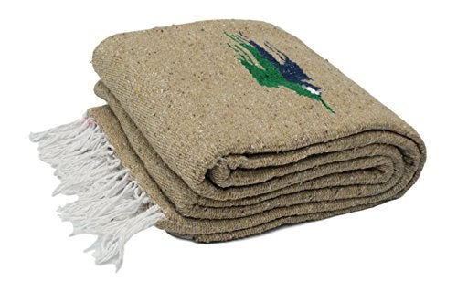 Open Road Goods Tan/Khaki Thunderbird Thick Yoga Blanket or Throw - Made for Yoga! - Image 3