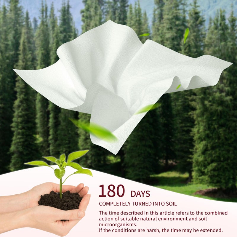 Deluwire 800 Count Disposable Face Towels, Soft & Skin Friendly Face Towelettes Disposable, Facial Tissue Dry Wipes for Women Cleansing - Image 5