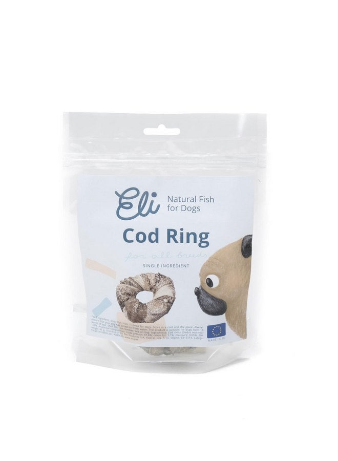 Eli Cod Skin Ring 3 Pack - Naturals Premium Dog Treats, Fish Skin Dental Treats, Rich in Protein & Omega 3, Low in Fat, Grain Free, Single Ingredient, Crispy, Hypoallergenic, Gluten Free, Air Dried - Image 2