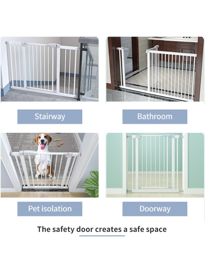 High pressure safety gate for children safety gate for doors and stairs, height 80 cm, manual closing function (76-83) - Image 2