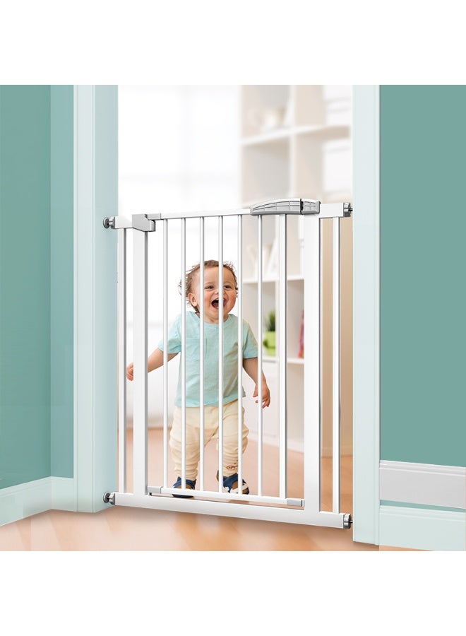 High pressure safety gate for children safety gate for doors and stairs, height 80 cm, manual closing function (76-83) - Image 1