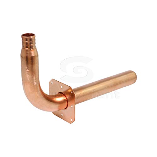 SUPPLYGIANT Supply Giant QTP-34G8 PEX Copper Stub Out Elbow with Wall Flange, 3/4", Brass - Image 2