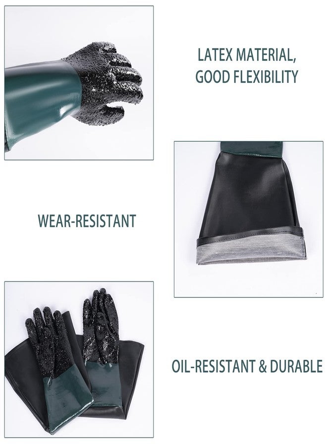 CHADWICK Sandblasting Gloves 23.6" 1 Pair, Blast Protection Gloves with 2 Glove Holders & Metal Clamps, for Sandblaster Cabinets (23.6" 1 Pair with Glove Holders & Metal Clamps) - Image 3