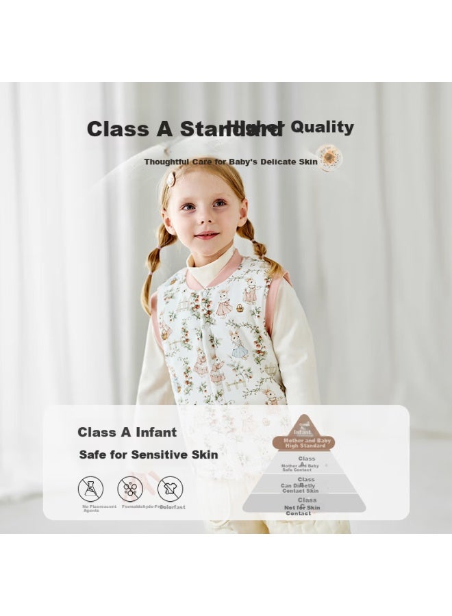 Elle Baby Kids Quilted Vest Uni Warm Autumn Winter Thickened Windproof Unicorn 100 - Image 1