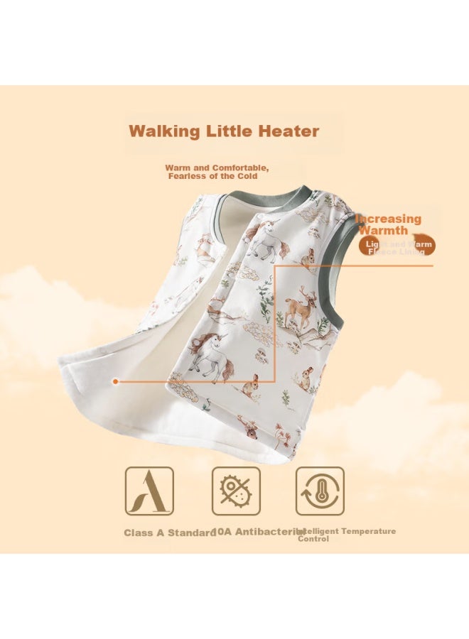Elle Baby Kids Quilted Vest Uni Warm Autumn Winter Thickened Windproof Unicorn 100 - Image 2