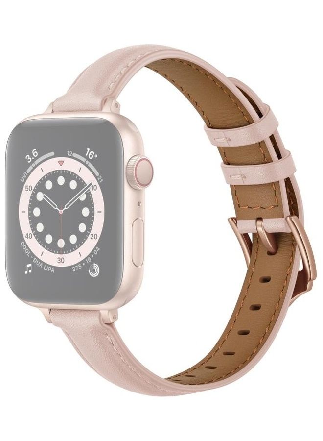 NIBEMINENT Ethnic Replacement Watchband for Apple Watch Series 1/2/3/4/5/6/7/SE 38/40/41mm Pink Sand - Image 1