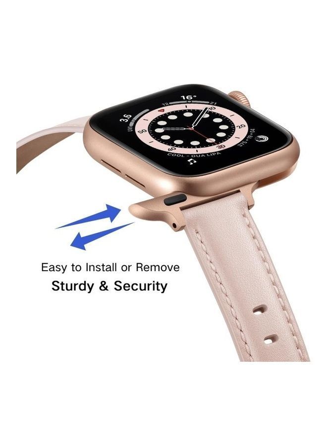 NIBEMINENT Ethnic Replacement Watchband for Apple Watch Series 1/2/3/4/5/6/7/SE 38/40/41mm Pink Sand - Image 5