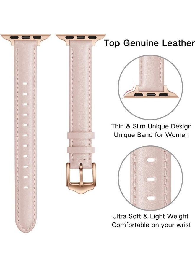 NIBEMINENT Ethnic Replacement Watchband for Apple Watch Series 1/2/3/4/5/6/7/SE 38/40/41mm Pink Sand - Image 4