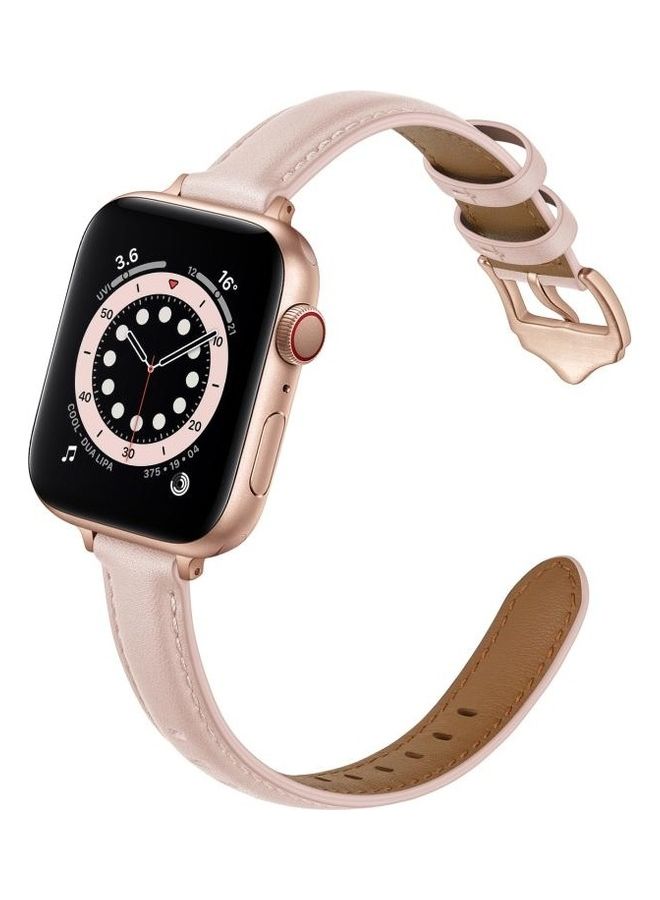 NIBEMINENT Ethnic Replacement Watchband for Apple Watch Series 1/2/3/4/5/6/7/SE 38/40/41mm Pink Sand - Image 2