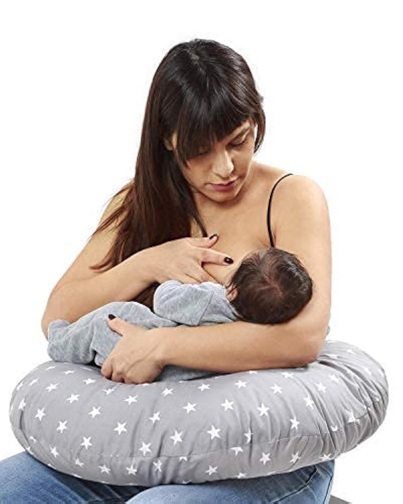 Kradyl Kroft 5in1 Baby Feeding Pillow with 100% Cotton Removable Cover | Breastfeeding Pillow | Nursing Pillow with Belt and Hoop (Van Gogh) - Image 1