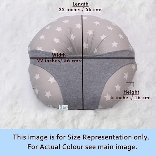 Kradyl Kroft 5in1 Baby Feeding Pillow with 100% Cotton Removable Cover | Breastfeeding Pillow | Nursing Pillow with Belt and Hoop (Van Gogh) - Image 3