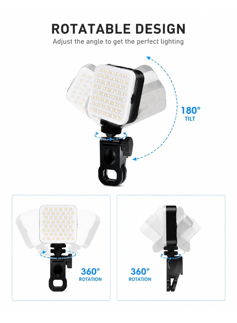 بلوكاما مصباح تعبئة LED قابل لإعادة الشحن Plokama D80 مزود بمشبك للهاتف - Image 4