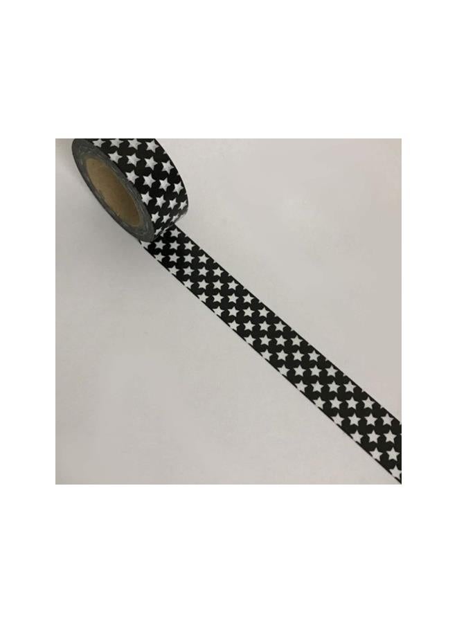 klarako 1 PC Washi Tape Set DIY Gift Wrapping Sticker Tape Scrapbooking Craft Sticky Adhesive Paper Masking Tape Black White Printed (Random Color) - Image 4