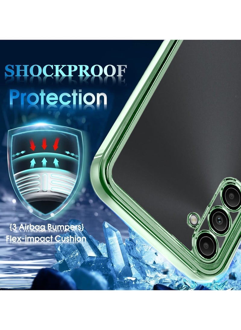 Shockproof Luxury Plating Hybrid PC Case Cover For Samsung Galaxy A25 5G 2023 Light Green