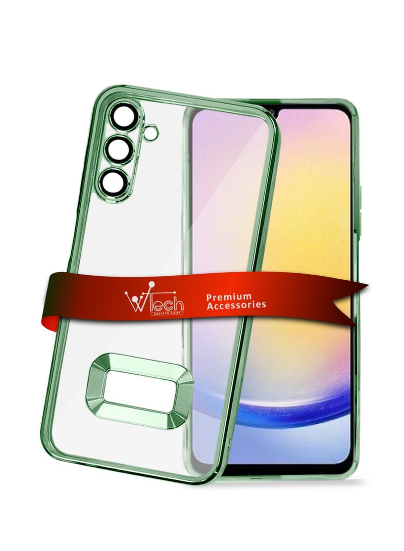 Shockproof Luxury Plating Hybrid PC Case Cover For Samsung Galaxy A25 5G 2023 Light Green