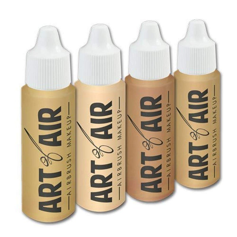 Art of Air Art of Air 4pc FAIR Complexion Professional Airbrush Cosmetic Makeup Set 1/2 oz bottles
