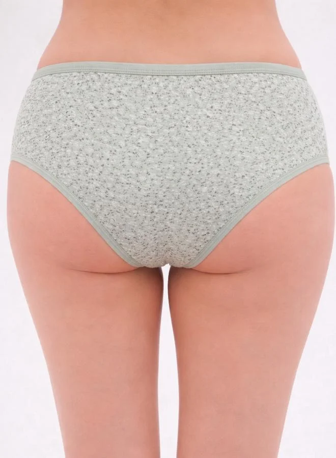 Take Two Pack of 3 - Printed Mid Rise Briefs By LAZZYCAT
