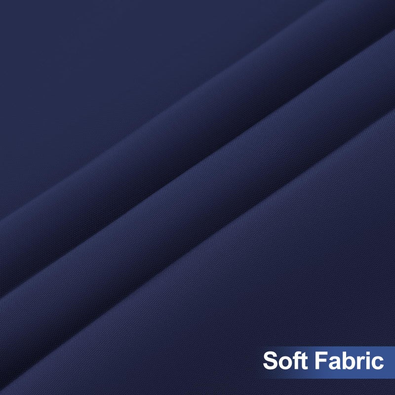 homing 2 Pack Rectangle Table Cloth  Elastic Fitted Fabric Tablecloth Fits for 5 Foot Folding Tables  Washable Table Cover for Picnic  Camping  Indoor & Outdoor (Navy Blue  30 "" x 60 "") - Image 2