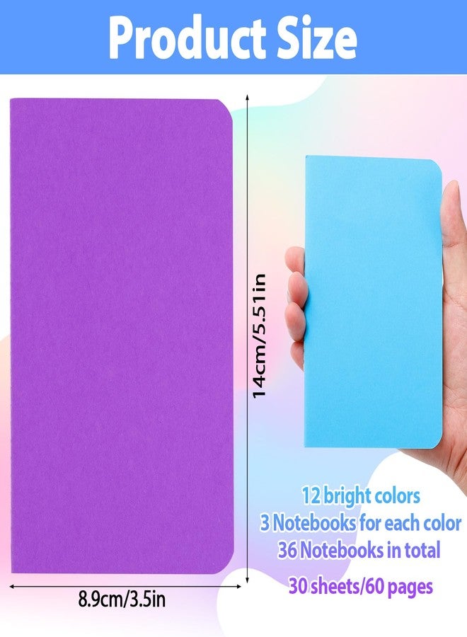 Loccmat 36 Pack Small Lined Notebooks, 3.5 X 5.5 Inch - Image 2