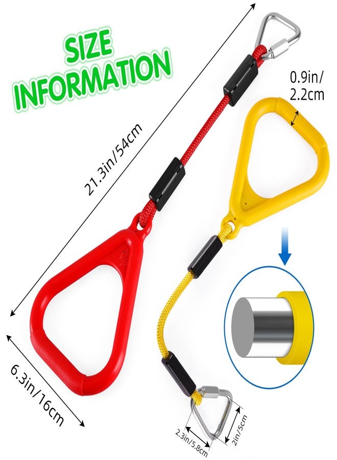 PELLOR Gymnastic Ring, Ninja Rings, Monkey Bars Adjustable Children's Home Gym Equipment, Pull Up Rings Sets for Workout Bodyweight Fitness Training - Image 3