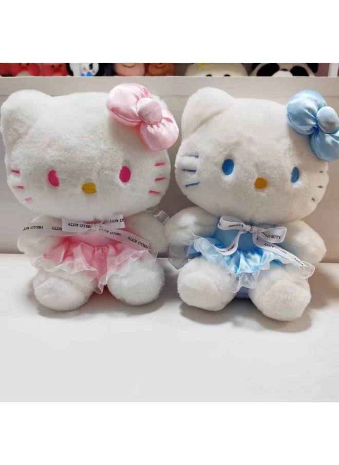 Generic - Hello Kitty Plush Toy Doll Cute Love KT Cat Doll Pillow For Girls' Girlfriends Birthday Gift-Specifications:25cm-Color:powder Skirt Kt - Image 1