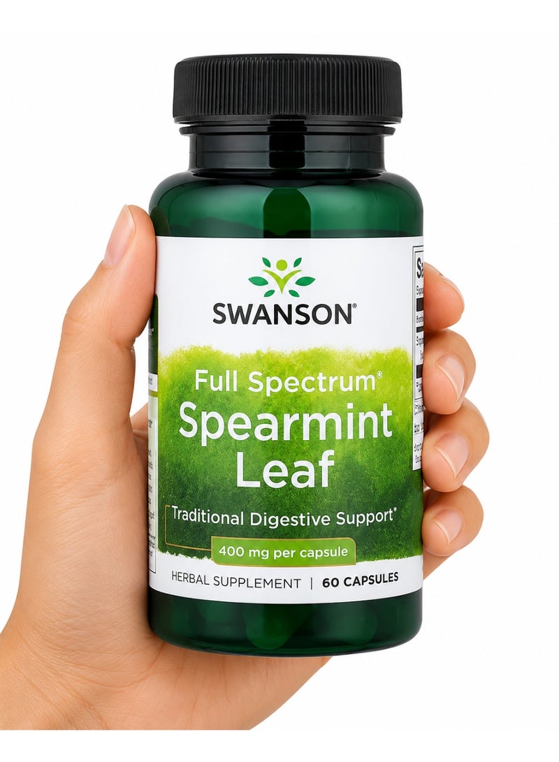 SWANSON Full Spectrum® Spearmint Leaf, 400 mg, 60 Capsules - Image 4