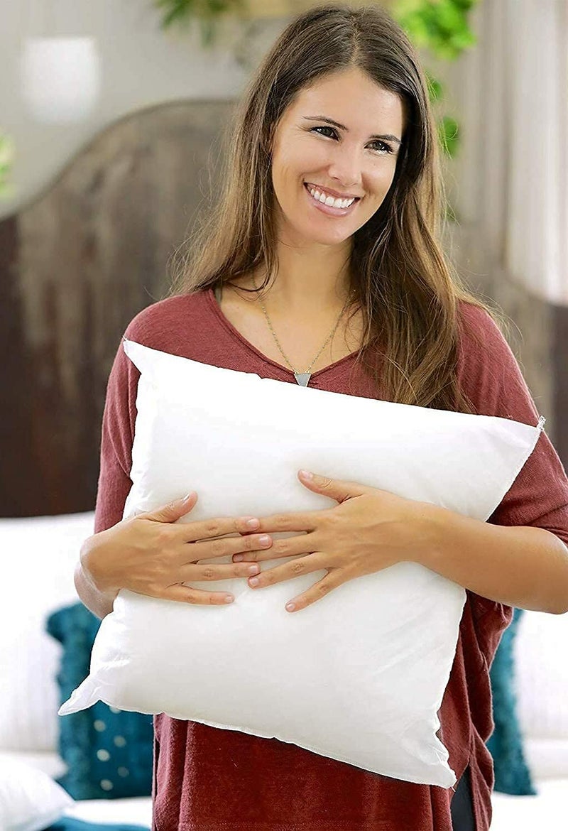 ATOOTFUSION Hotel Quality Hollow Microfiber Filler Cushion (16X16 Inches; White) -Set of 5 - Image 4