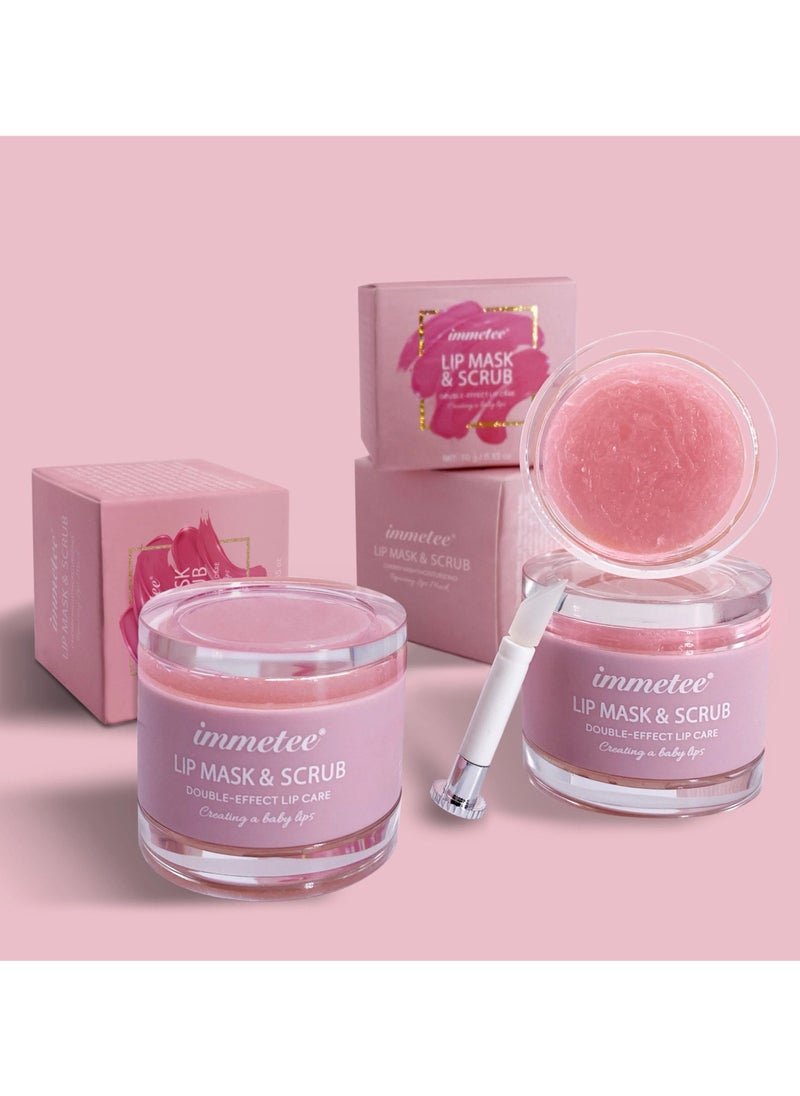 Immetee Fruit Lips Mask And Scrub, Double Effect Care  10g  - Image 3