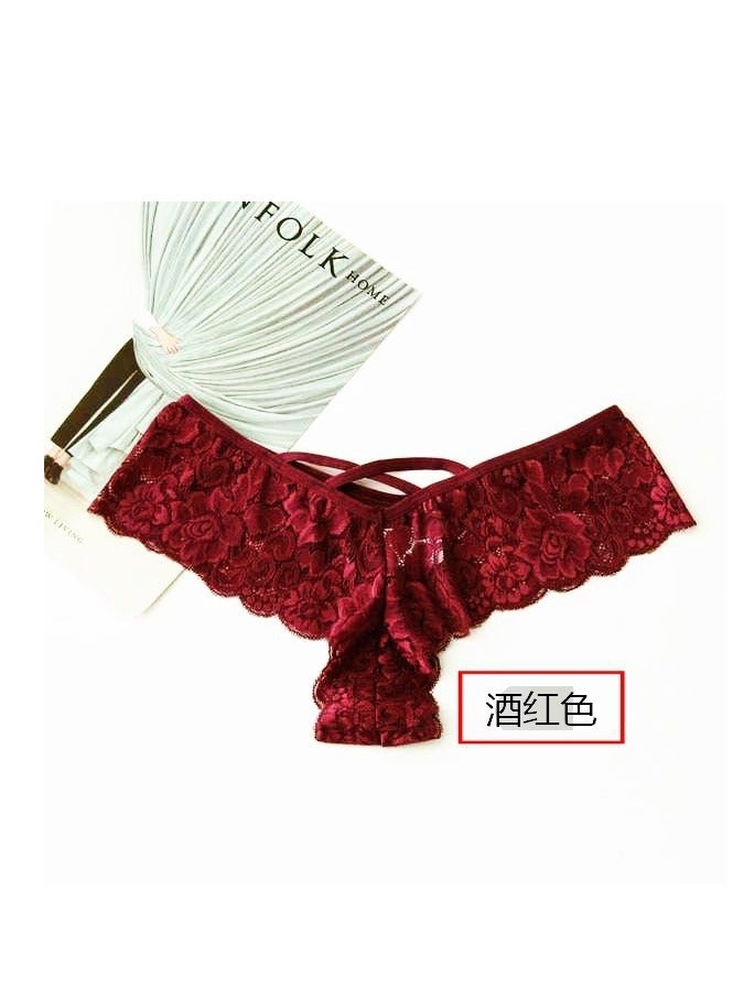 Women Lace Panties  Naughty Lingerie See Through Briefs  - Image 2