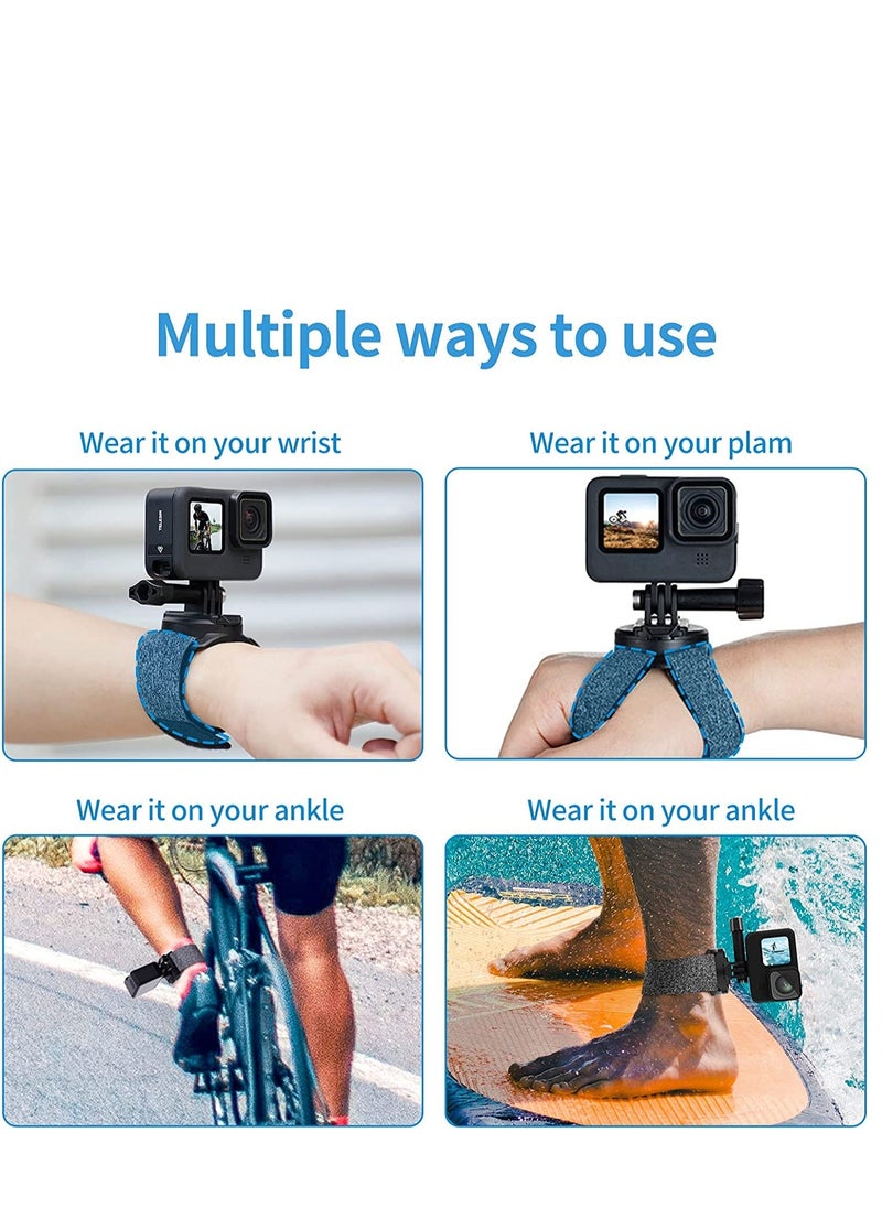 Y&D SYOSI Wrist Mount Strap 360 Rotation Arm Plam Ankle Band Holder Cycling for GoPro Max Hero 10 9 8 7 6 5 Insta360 One R X2 Go2 DJI Osmo Action 2 Camera Accessories  - Image 4