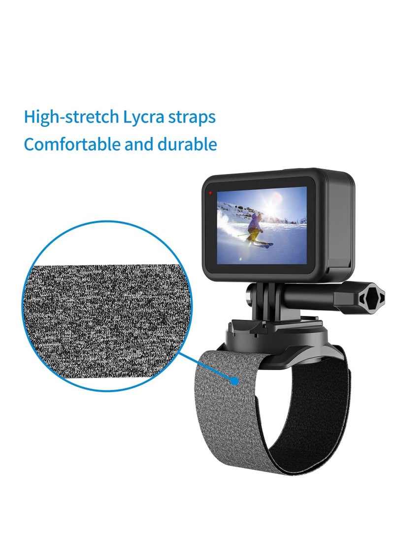 Y&D SYOSI Wrist Mount Strap 360 Rotation Arm Plam Ankle Band Holder Cycling for GoPro Max Hero 10 9 8 7 6 5 Insta360 One R X2 Go2 DJI Osmo Action 2 Camera Accessories  - Image 5