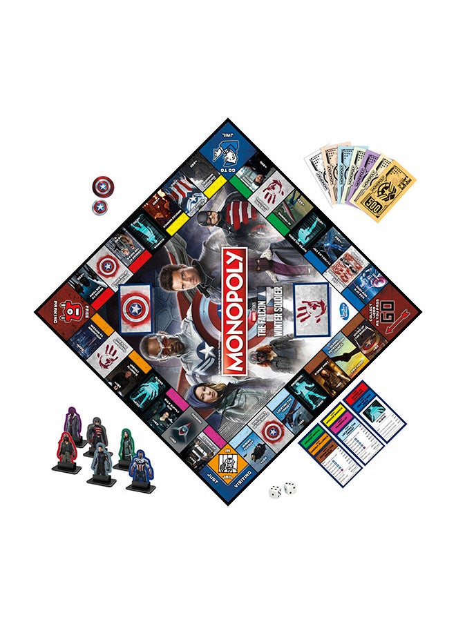 Monopoly Marvel The Falcon And The Winter Soldier Edition Board Game For Marvel Fans, Game For 2-6 Players  - Image 1