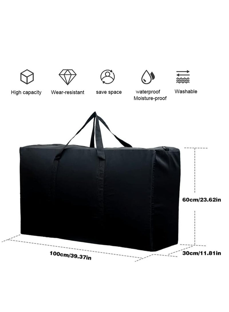 DUNISO 2-piece set 180L foldable quilted storage bag, extra large and thick splash proof luggage packaging bag, reusable large capacity activity luggage bag - Image 5