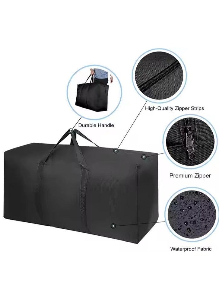 DUNISO 2-piece set 180L foldable quilted storage bag, extra large and thick splash proof luggage packaging bag, reusable large capacity activity luggage bag - Image 2